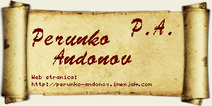 Perunko Andonov vizit kartica